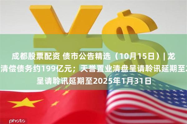 成都股票配资 债市公告精选（10月15日）| 龙光控股未能按期清偿债务约199亿元；天誉置业清盘呈请聆讯延期至2025年1月31日